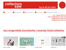 Tablet Screenshot of collectors-sale.com